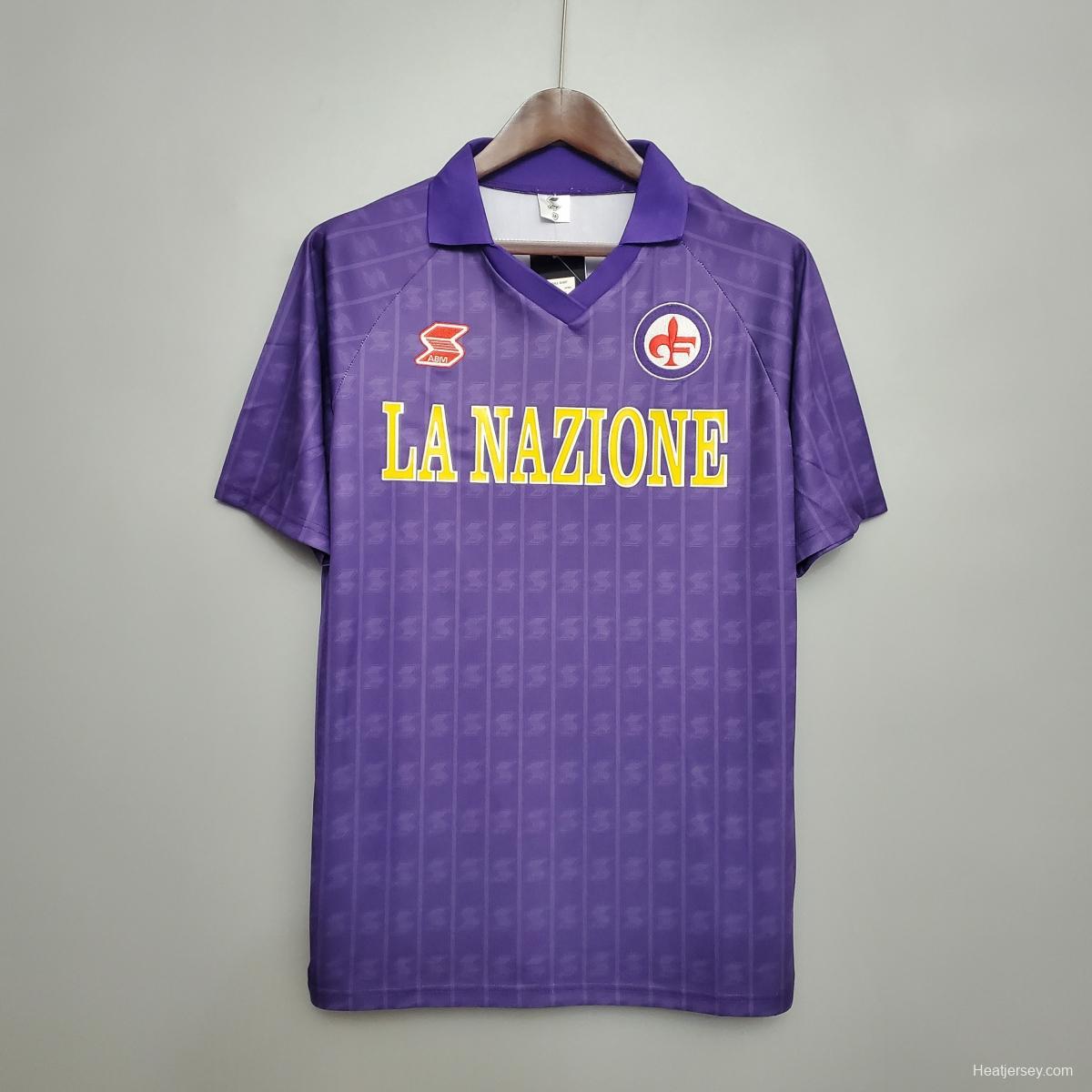 Retro Fiorentina 89/90 home Soccer Jersey