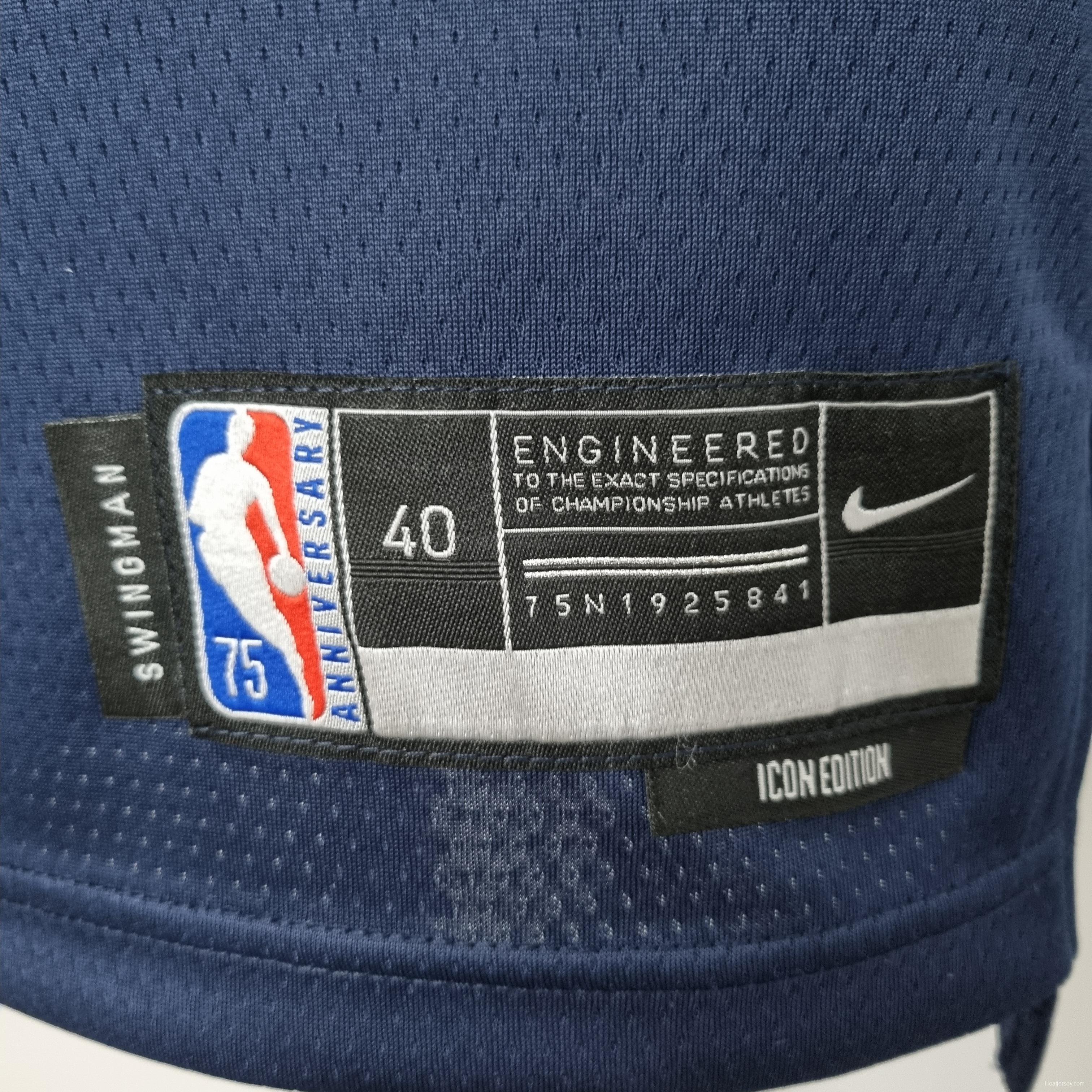 75th Anniversary Minnesota Timberwolves Wiggins #22 Royal Blue NBA Jersey