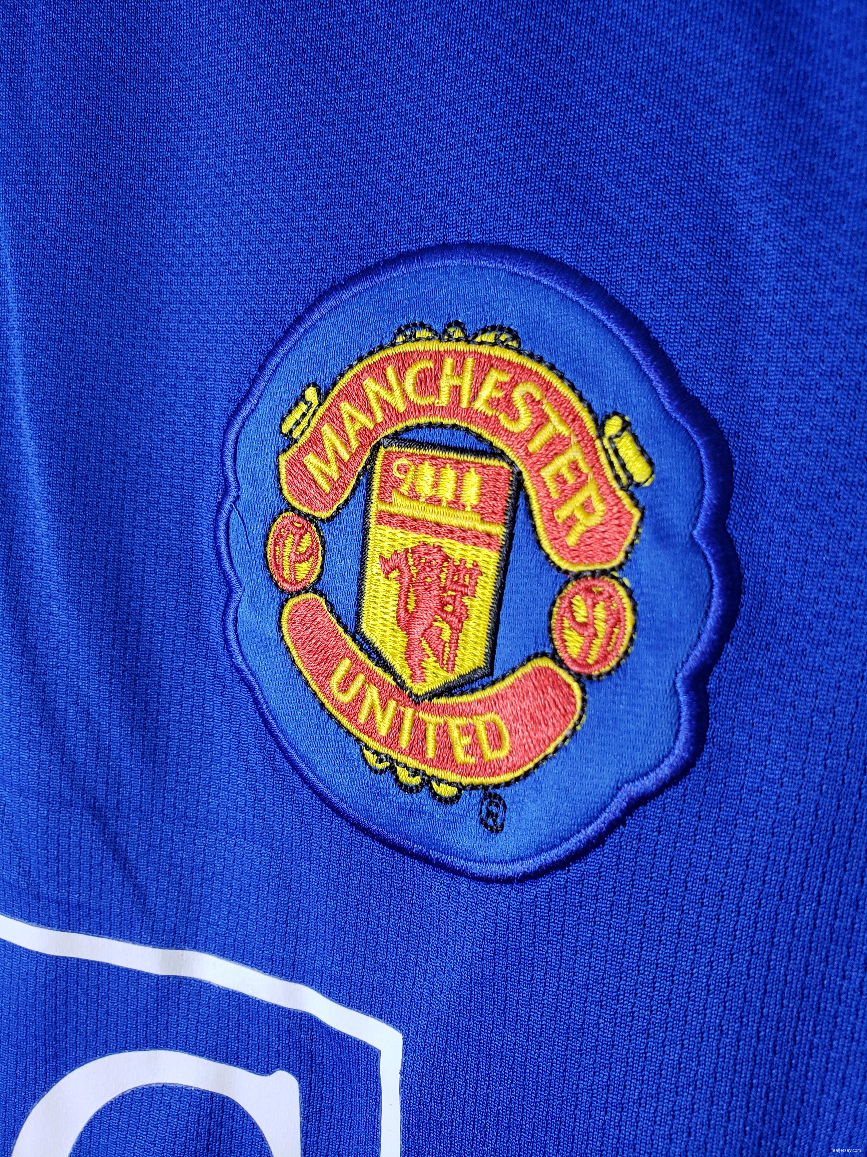 Retro 08/09 Manchester United Third Blue long sleeve Soccer Jersey