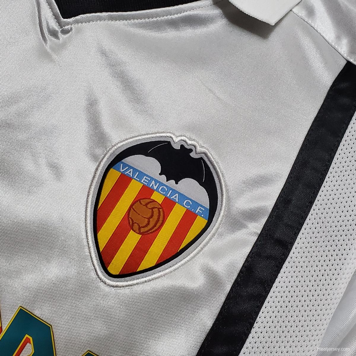 Retro 00/01 Valencia Home Soccer Jersey