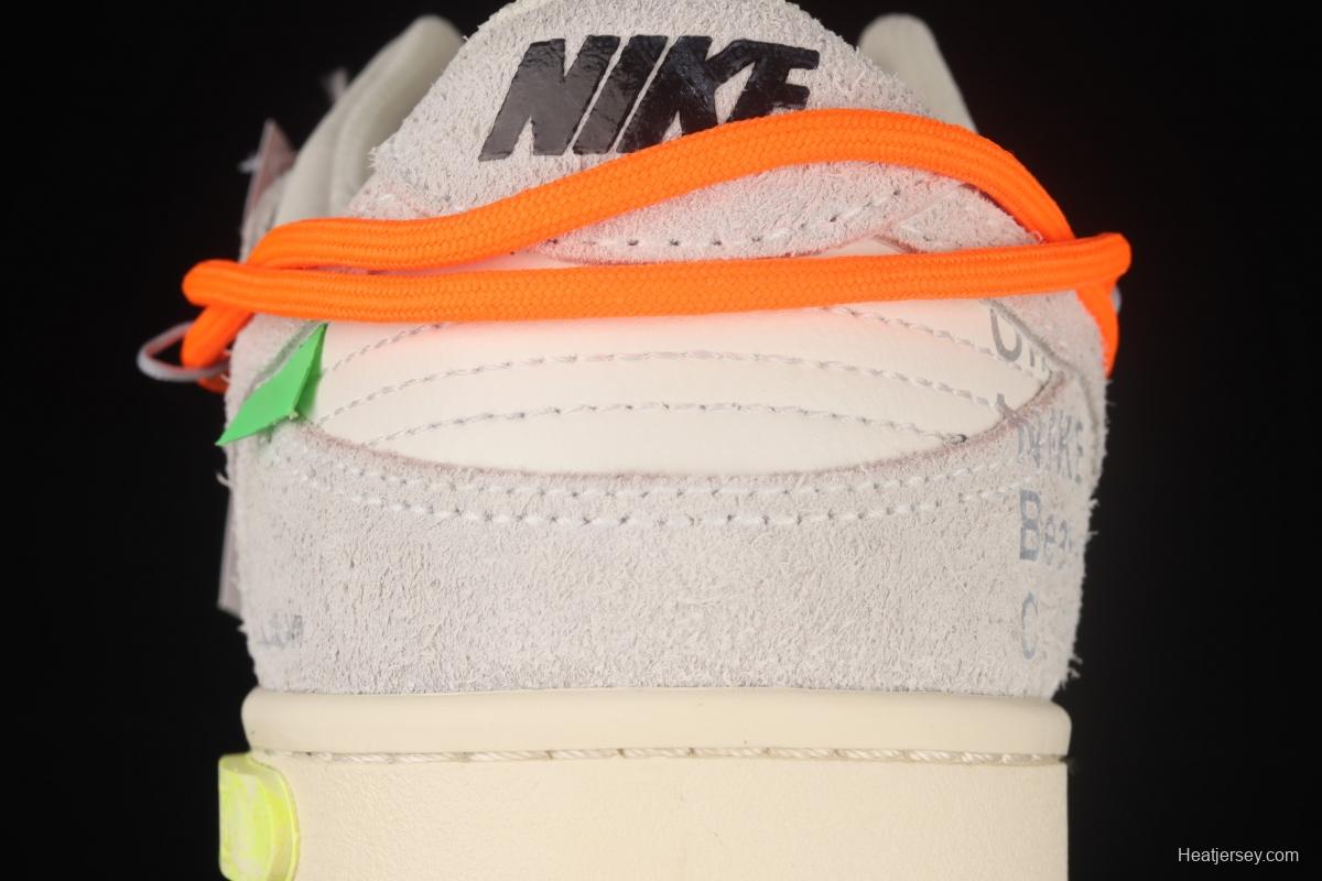 OFF-White x NIKE DUNK Low OW SB buckle rebound fashion casual board shoes DJ0950-108