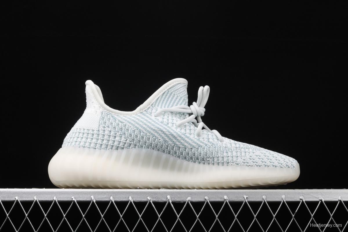 Adidas Yeezy 350 Boost V2 FW3043 Darth Coconut 350 second generation hollowed-out silk ice blue BASF popcorn