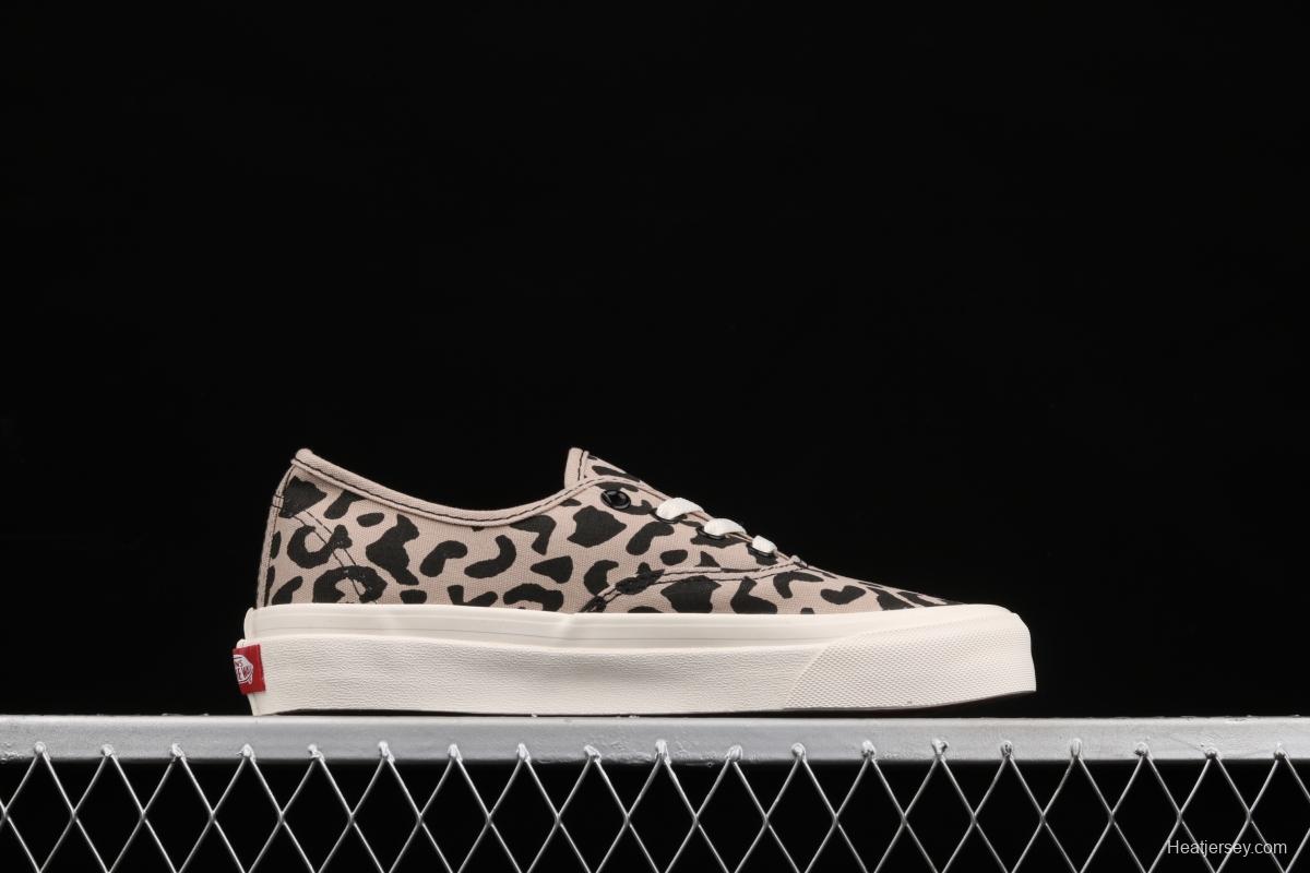 Vans Vault OG Authentic LX gray leopard print high-end branch line vulcanized canvas low-top casual board shoes VN0A38YYB89