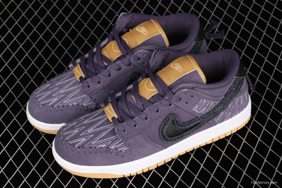 NIKE SB DUNK Low limited color N7 purple dunk series vintage low-top skateboard shoes DN1441-500