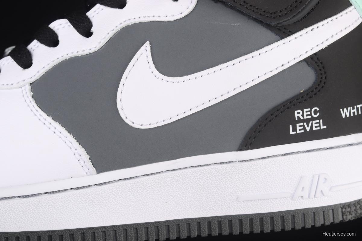 NIKE Air Force 1x 07 Mid Camcorder black-and-white gray camera with casual board shoes CN6863-502