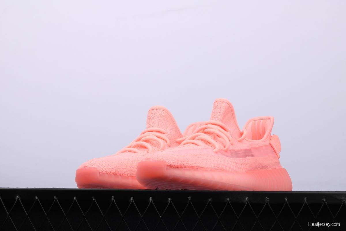 Adidas Yeezy 350 Boost V2 EG7498 Darth Coconut 350 second generation pink hollowed-out silk color matching