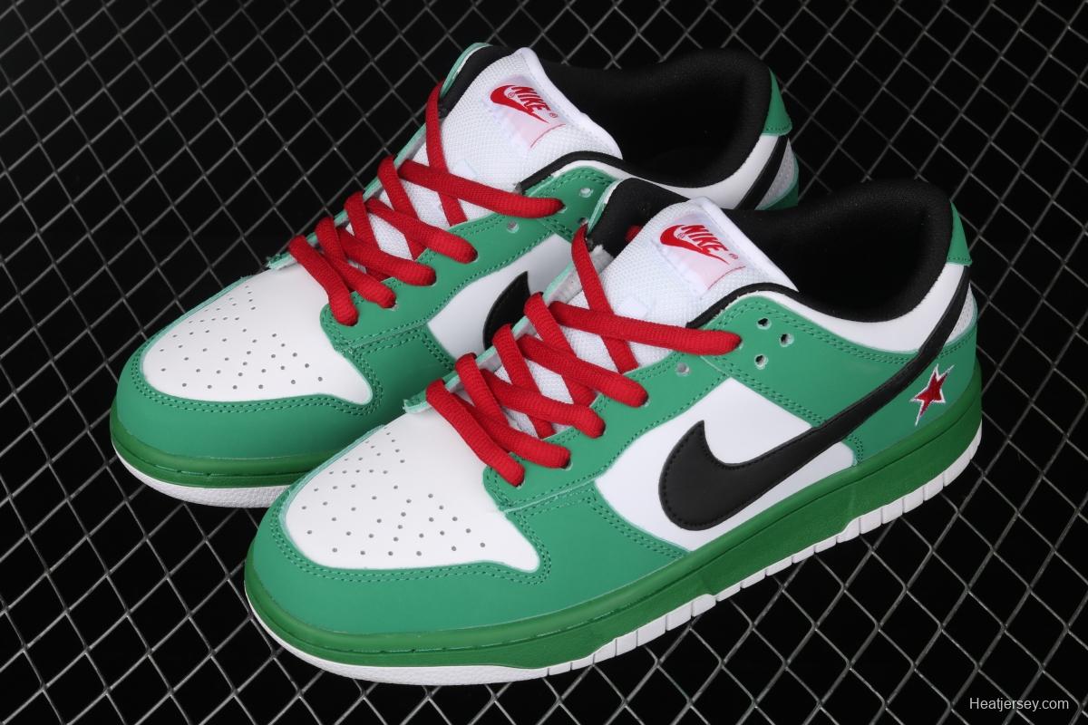 NIKE DUNK SB LoW Heineken Heineken over-limit low-top sports and leisure board shoes 304292-302