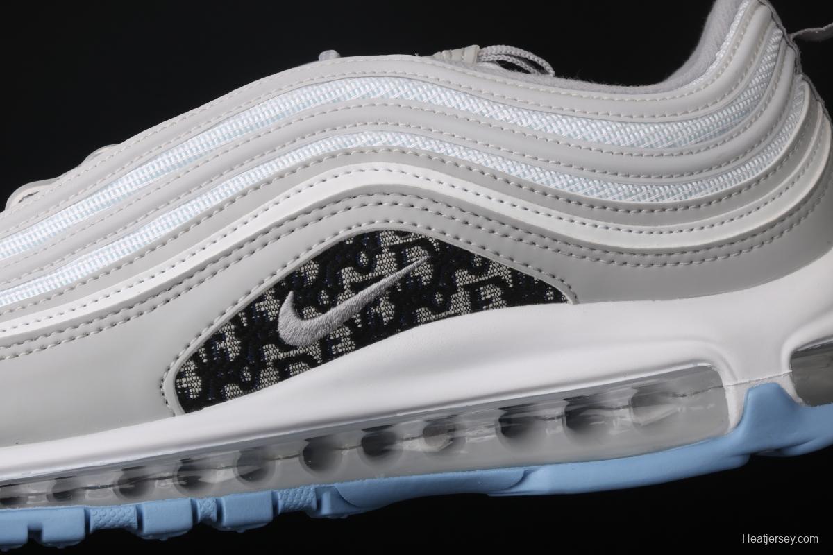 NIKE Air Max 97 Lx Dior color 3M reflective bullet air cushion running shoes AR8898-002