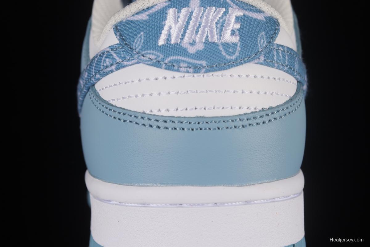 NIKE DUNK Low Green/blue paisley blue-green paisley SB buckled backboard fashion casual sneakers DH4401-101