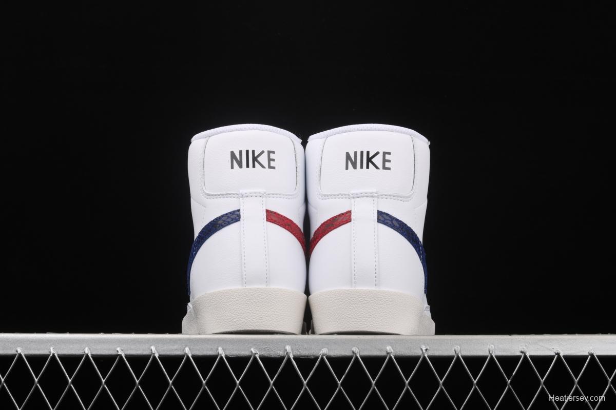 NIKE Blazer Mid'77 Vintage pioneer mandarin duck double hook retro high-top leisure board shoes CW7073-100