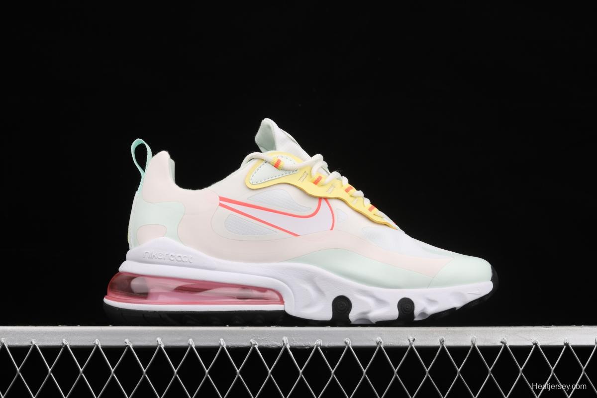 NIKE Air Max 270React new high frequency mesh hollowed-out half-palm air cushion running shoes CV8818-102