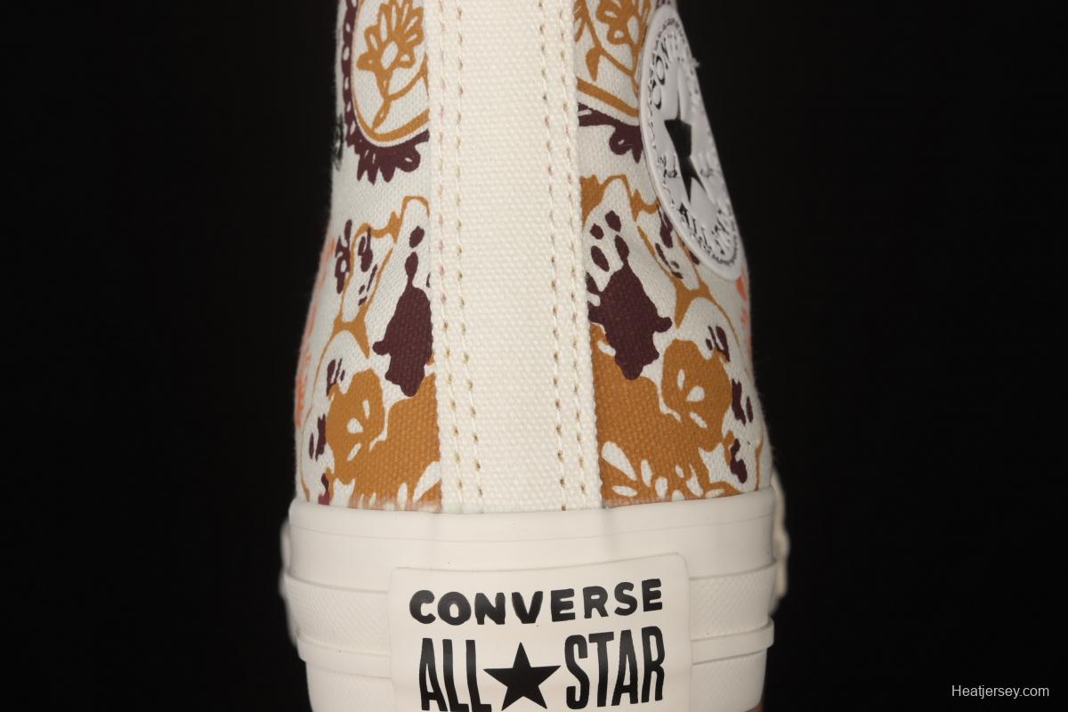 Converse All Star Converse cashew flower series high upper board shoes 572543C