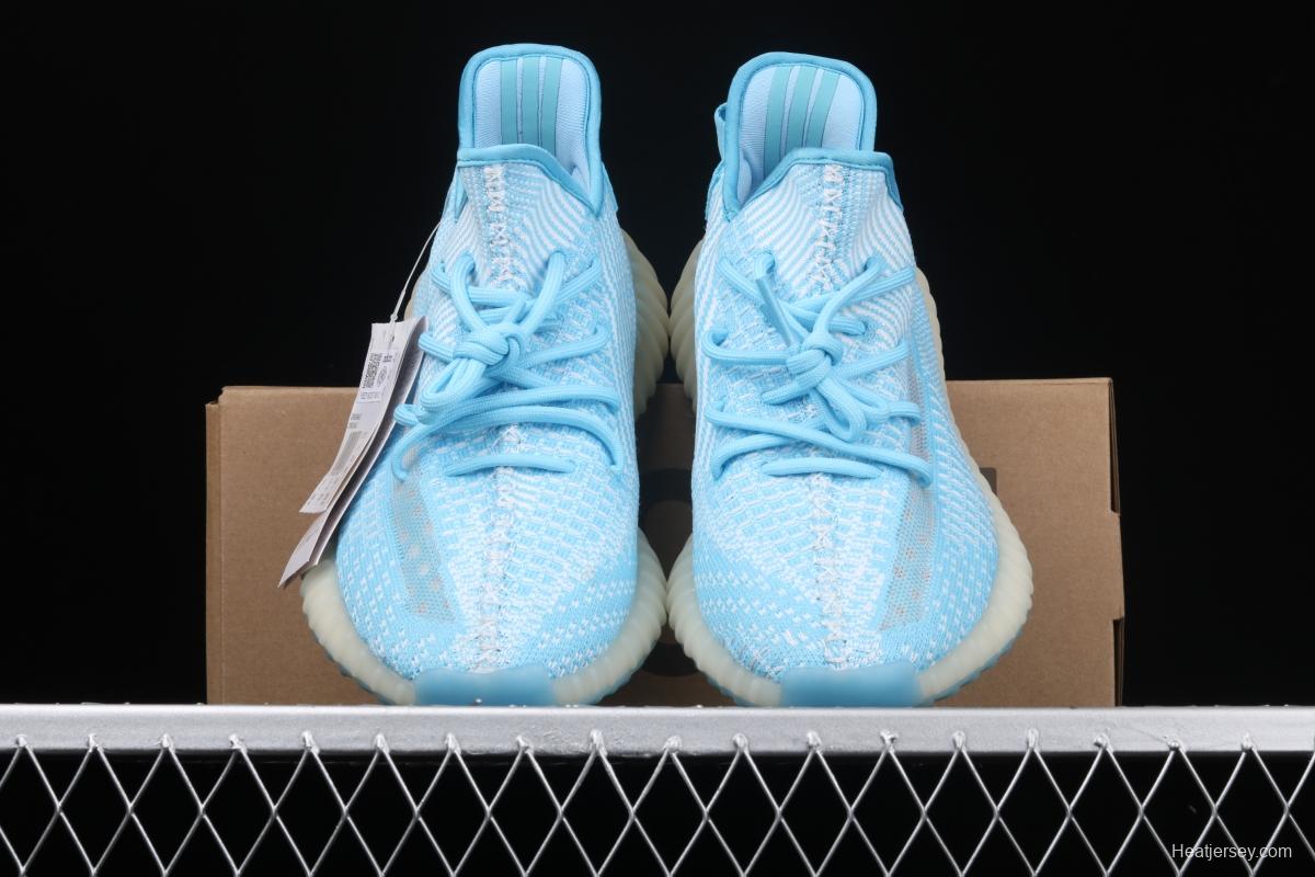 Adidas Yeezy 350 Boost V2 CI1173 Darth Coconut 350 second generation silver powder hollowed-out North Carolina blue color match