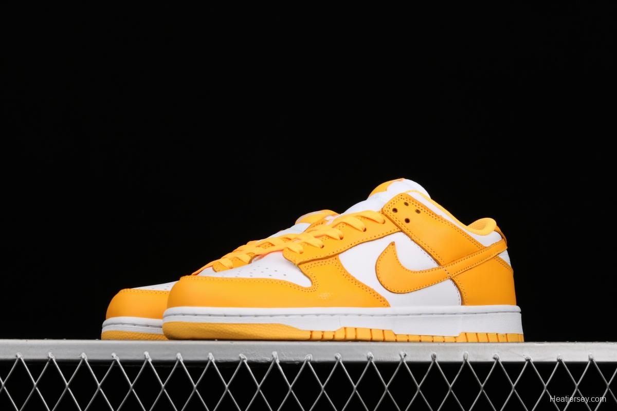 NIKE DUNK Low SB dunk series white and yellow color matching low-side leisure sports skateboard shoes DD1503-800