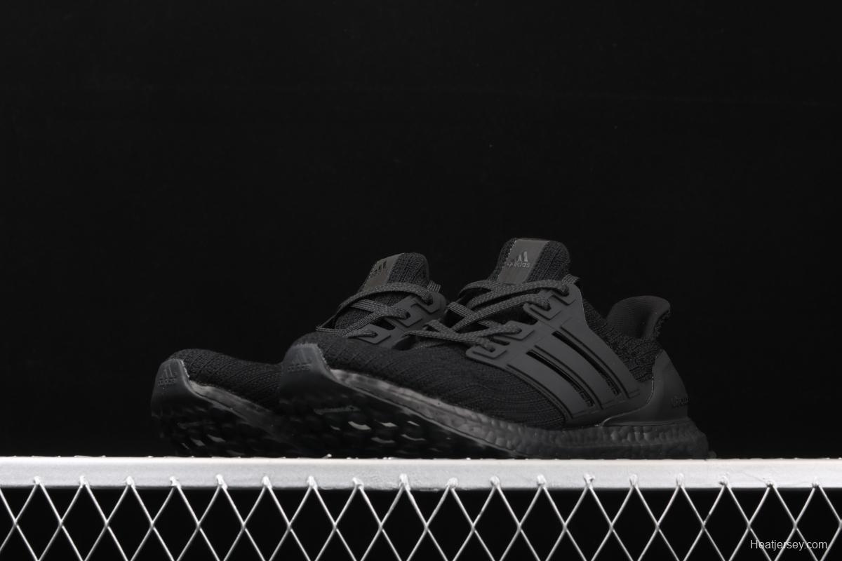 Adidas Ultra Boost 4.0FV7280 fourth generation knitted stripe all black new color matching