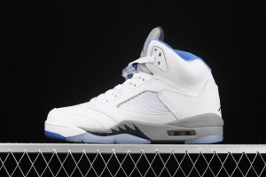 Air Jordan 5 Stealth 2.0 White and Blue 440888-140