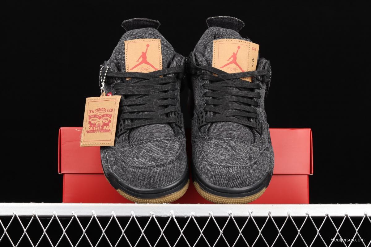 Levi's x Air Jordan 4 Levi joint name tannin black AO2571-001