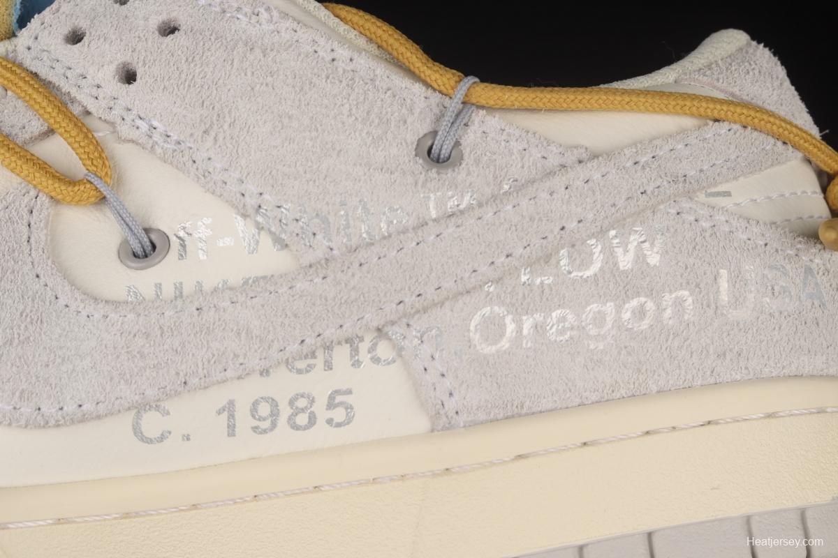 OFF-White x NIKE DUNK Low OW SB buckle rebound fashion casual board shoes DJ0950-102