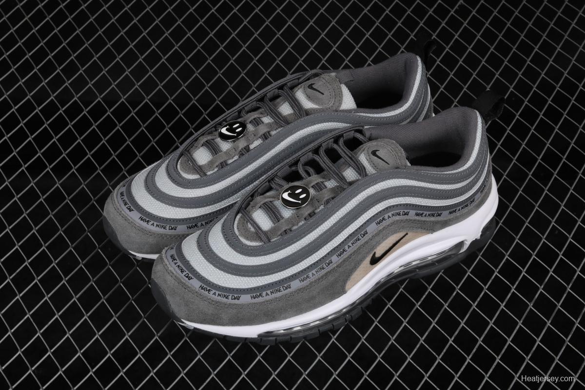 NIKE Air Max 97 ND space gray suede air cushion running shoes 923288-001