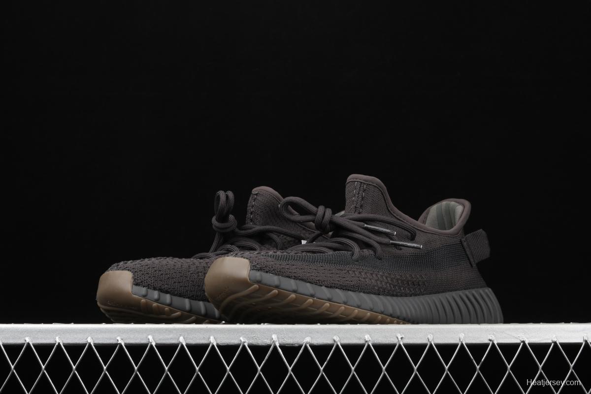 Adidas Yeezy Boost 350V2 Cinder FY2903 Darth Coconut 350 second generation hollowed-out side transparent rubber black angel color