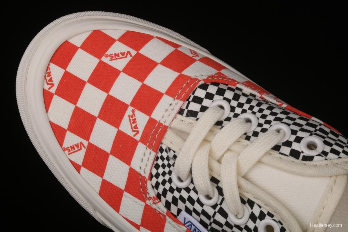 Vans Vault OG Authentic Lx high-end branch line impact color checkerboard retro low-side canvas skateboard shoes VN0A4BV91XL