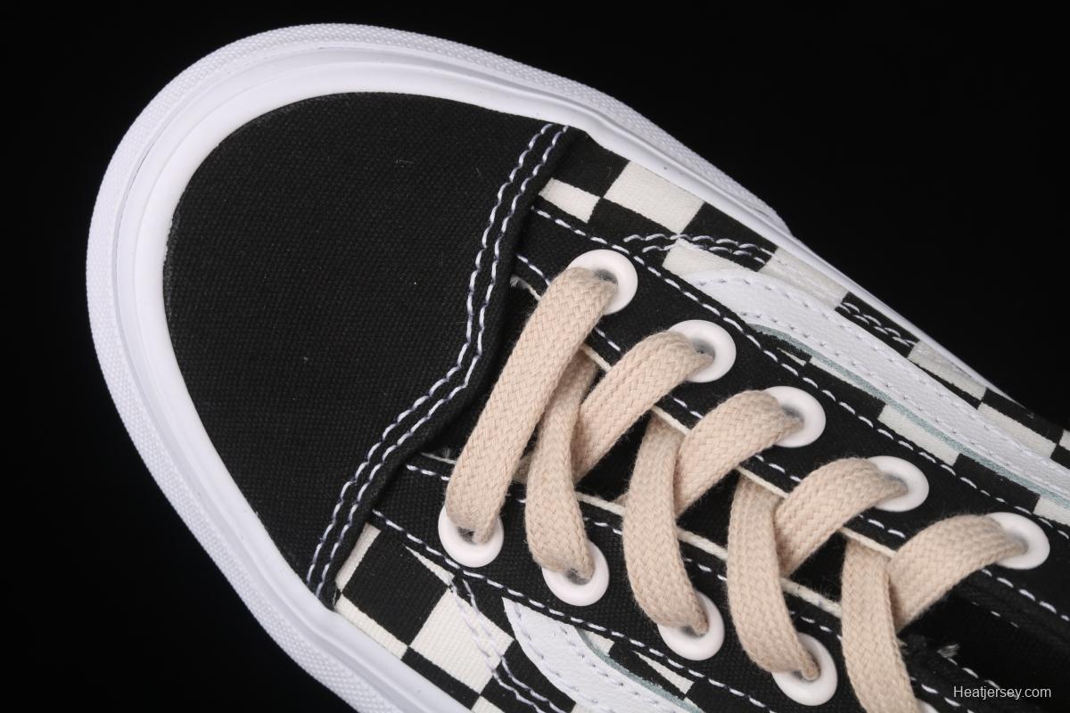 Vans Style 36 black and white checkerboard low upper board shoes sports shoes VN0A3MVL42E