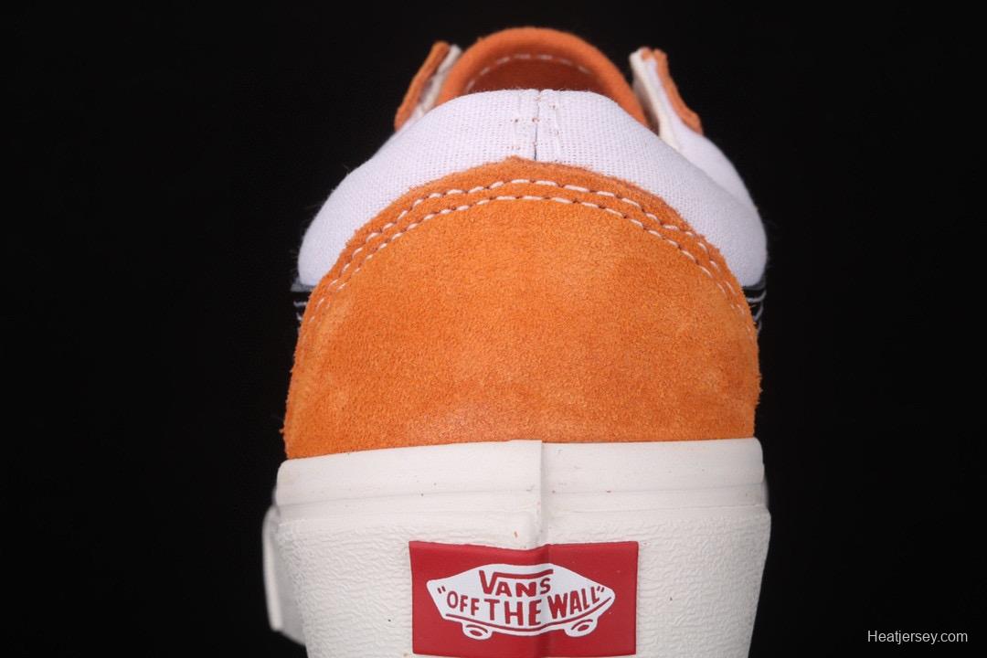 Vans Style 36 caramel orange and white small head splicing low-help couple casual board shoes VN0A3DZ3WZ5