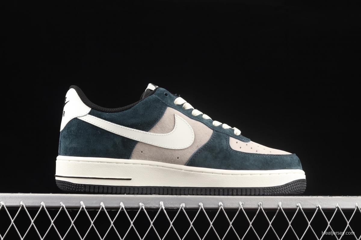 NIKE Air Force 1' 07 Low gray-white and green suede low-top casual board shoes NT9955-318