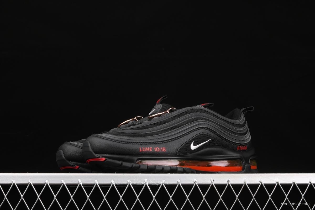 Mschf x Inri Air Max 97 Jesus Shoes Holy Water Black Grey 3M bullet running shoes DH4092-001