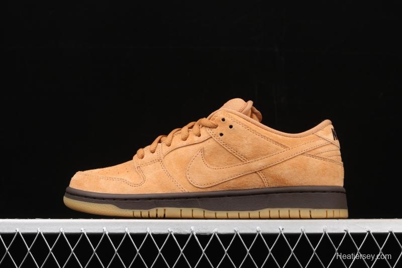 NIKE SB DUNK Low Pro wheat color deciduous yellow low-side sports skateboard shoes BQ6817-204