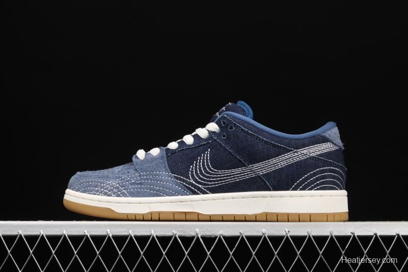 NIKE SB DUNK Low Pro PRM Denim Gum tannin denim CV0316-400