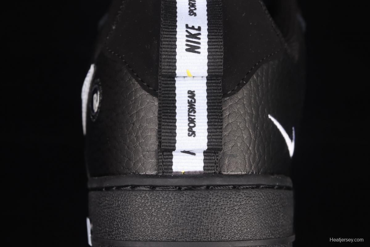 NIKE Air Force 1 Low black and white simple edition OW letter low top casual board shoes AJ7747-001