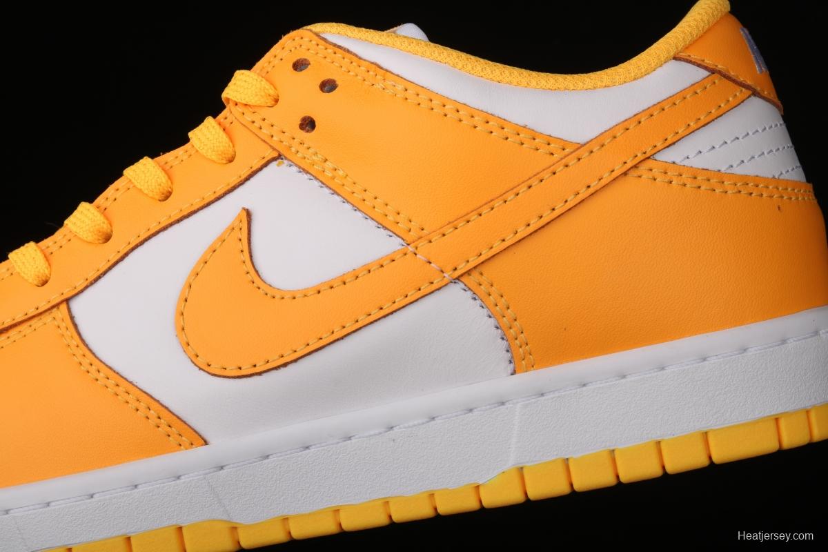 NIKE DUNK Low SB dunk series white and yellow color matching low-side leisure sports skateboard shoes DD1503-800