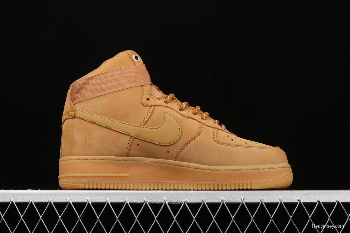 NIKE Air Force 1 High'07 2019 new wheat color high upper shoes CJ9178-200