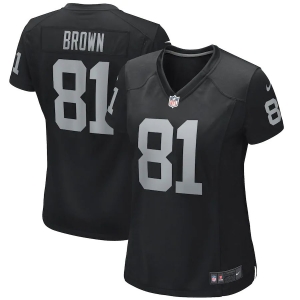 Women's Tim Brown Black Retired Player Limited Team Jersey