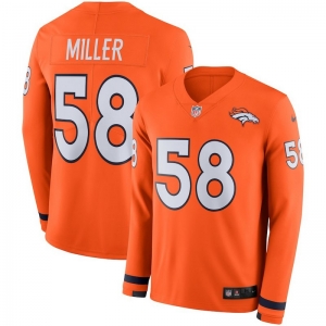 Men's Von Miller Orange Therma Long Sleeve Player Limited Team Jersey