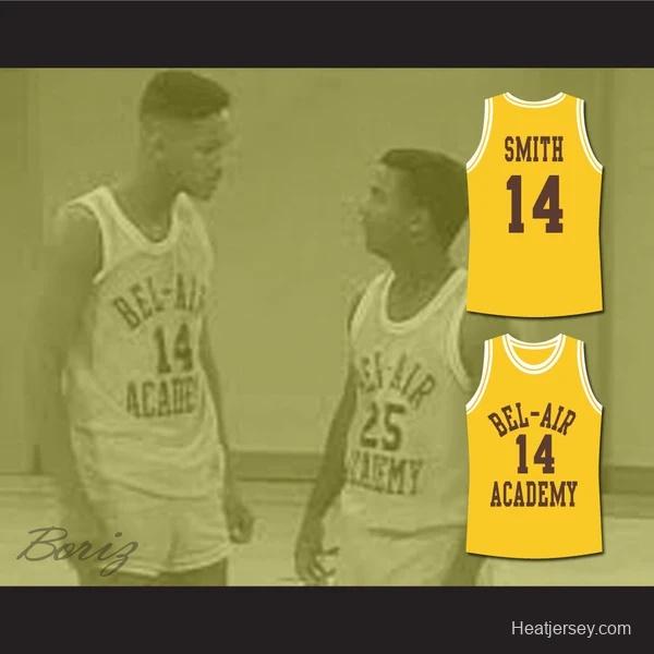 The Fresh Prince of Bel-Air Will Smith Bel-Air Academy Yellow Basketball Jersey