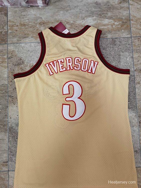 Men's Allen Iverson Golden Retro Classic Team Jersey