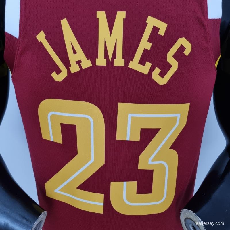 2022 Cleveland Cavaliers JAMES#23 Urban Edition Red NBA Jersey