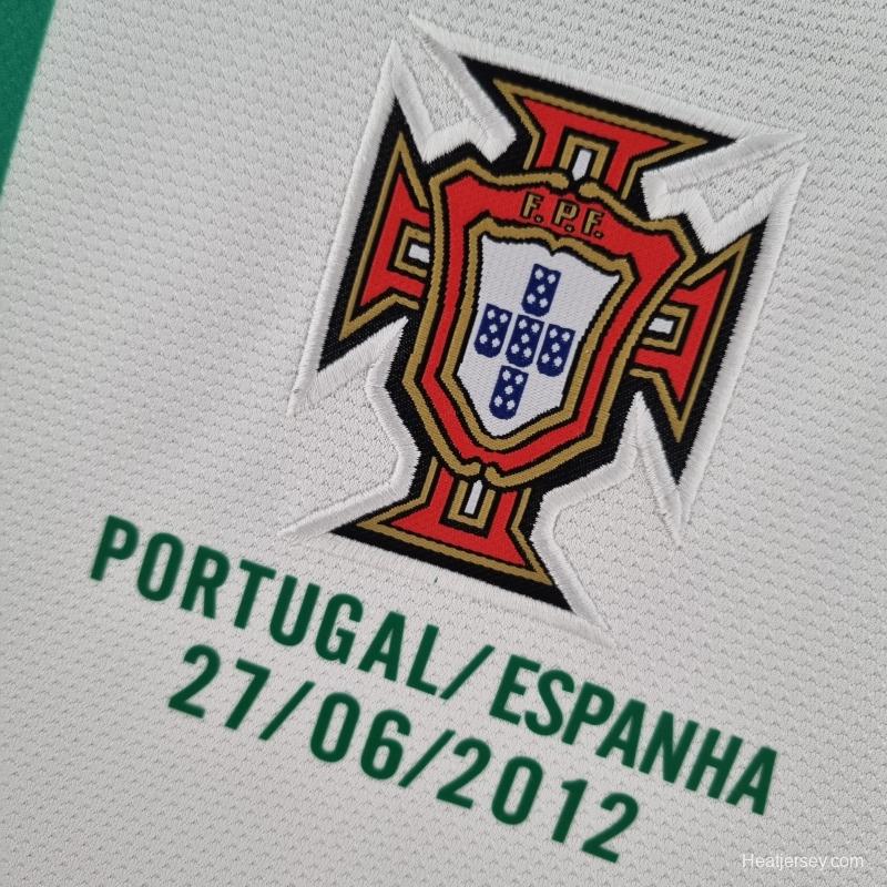 Retro Portugal 2012 Long Sleeve Away Soccer Jersey