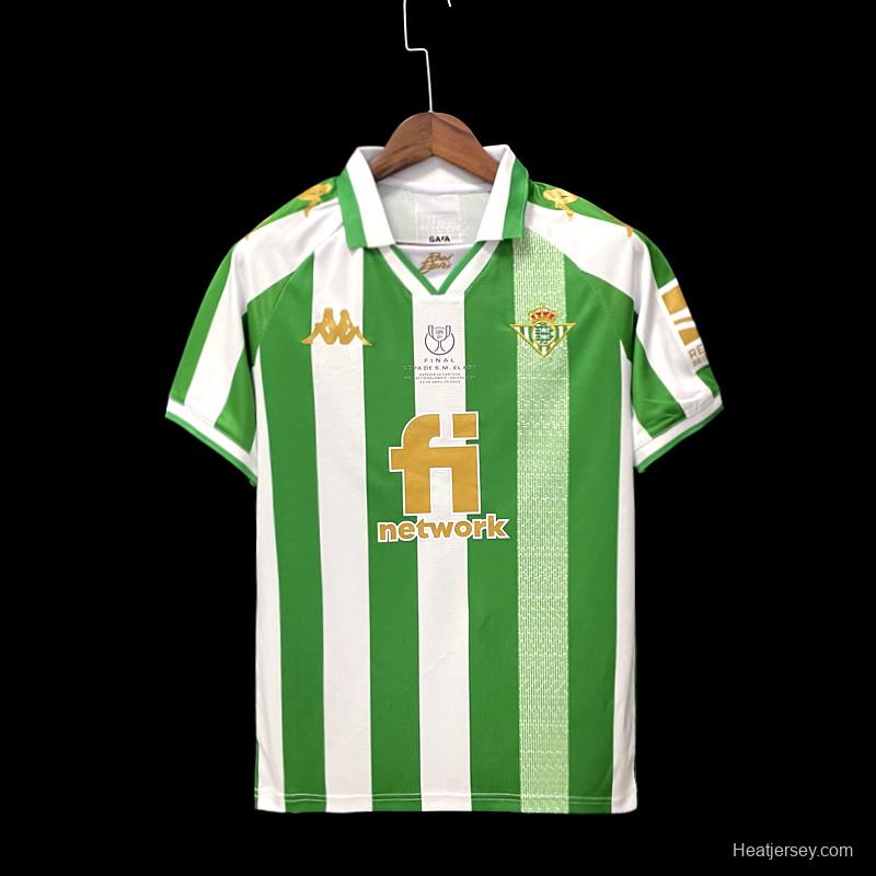 22/23 Real Betis King's Cup Version Home  Soccer Jersey