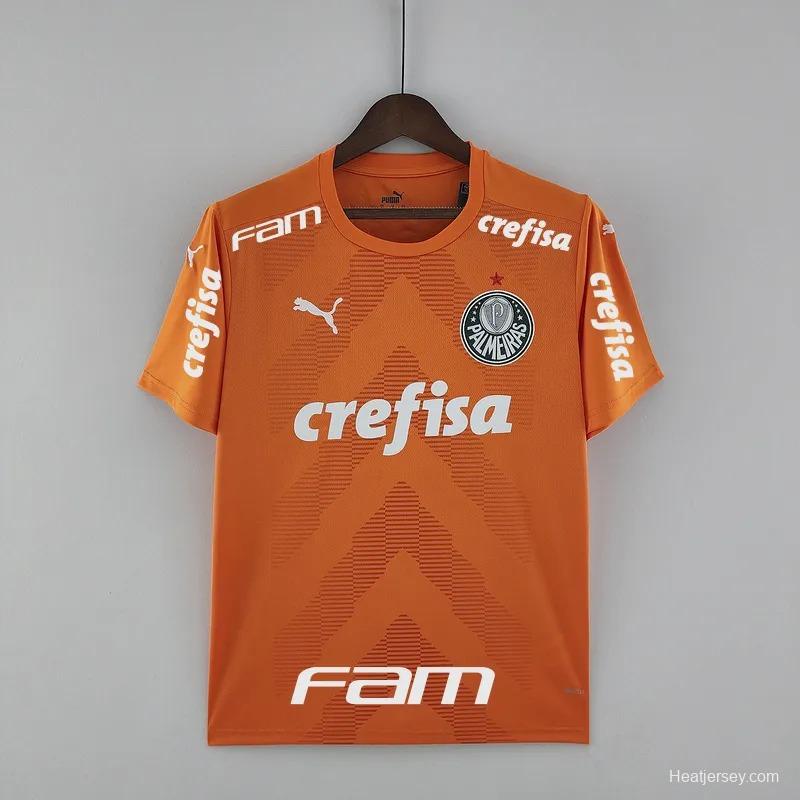 22/23 All Sponsor Palmeiras Goalkeeper Orange Jersey