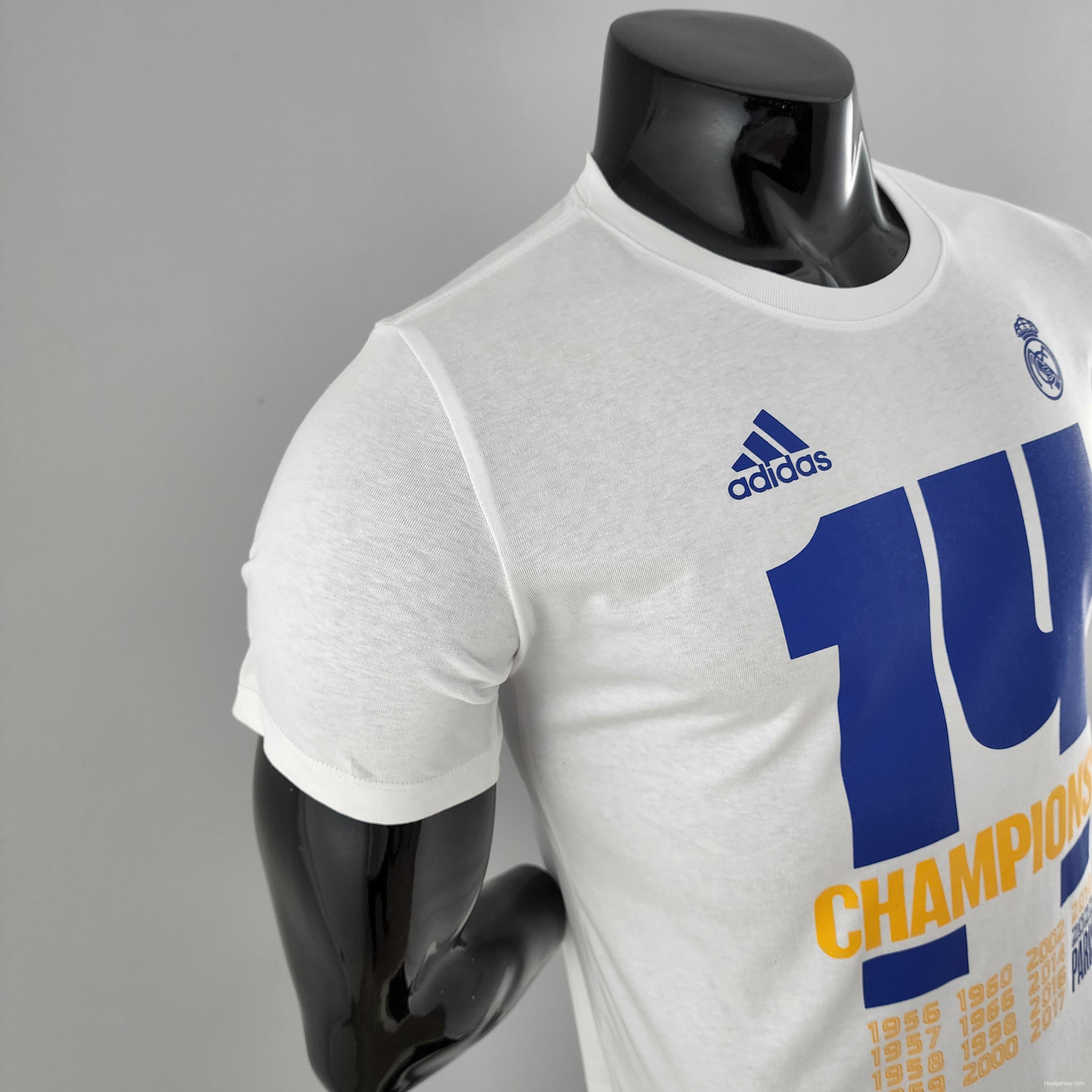 22/23 Real Madrid 14 Champions White  T-Shirts #K000176