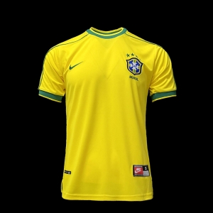 Retro 1998 Brazil Home Soccer Jersey