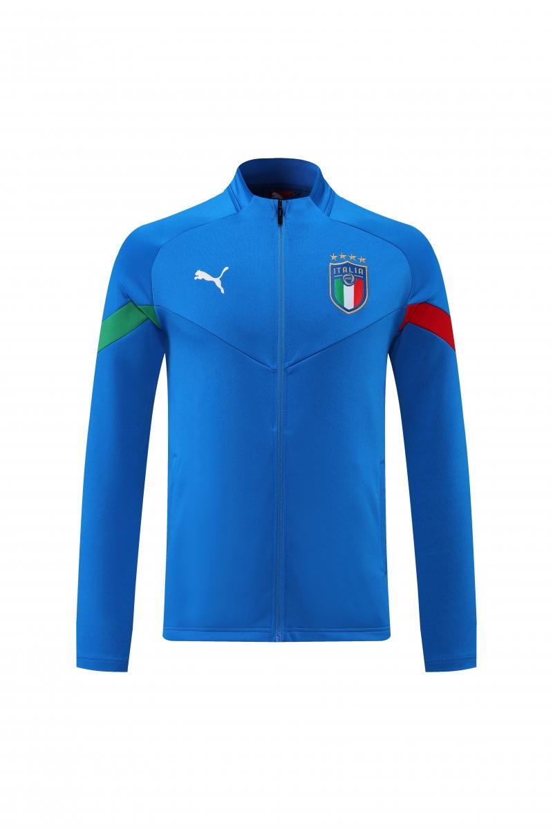 2022 Italy Blue Full Zipper Jacket+Long Pants