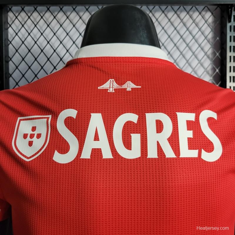 22/23 Player Version Benfica Home Soccer Jersey