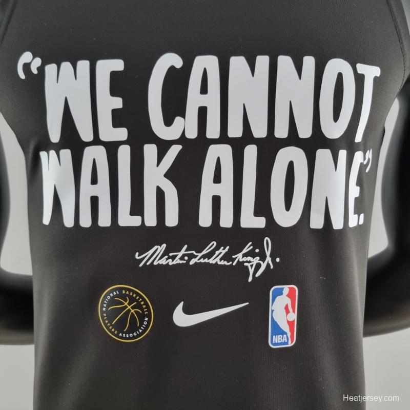 2022 Nike Black Vest Shirts "We Cannot Walk Alone"#K000204