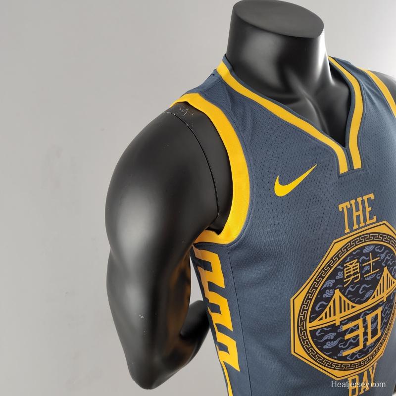 2018 Curry#30 Golden State Warriors Grey NBA Jersey