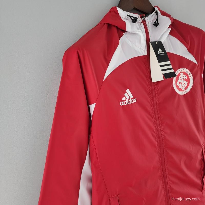 2022 SC Internacional Windbreaker Red And White