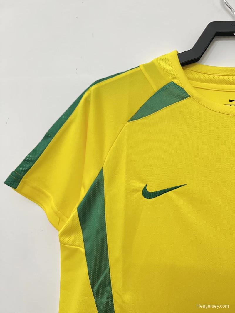 Retro 2002 Brazil Home Soccer Jersey